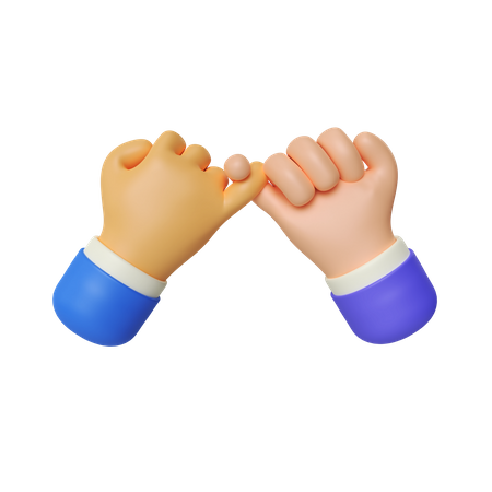 Handgeste mit kleinem Fingerversprechen  3D Icon