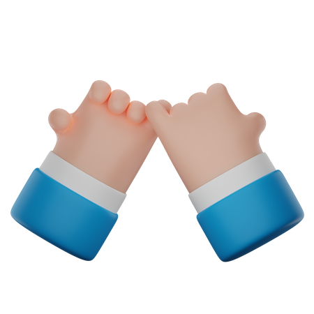 Handgeste mit kleinem Fingerversprechen  3D Icon