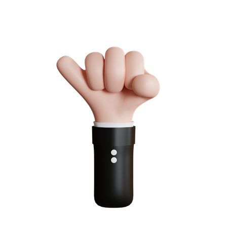 Handgeste mit kleinem Fingerversprechen  3D Icon