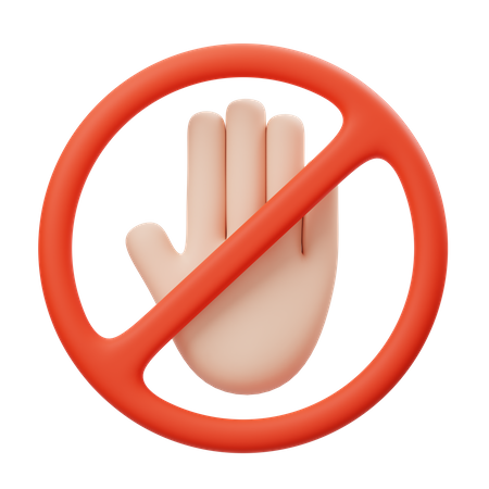 Handgeste nicht berühren  3D Icon