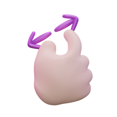 Handgeste zum Herauszoomen  3D Icon