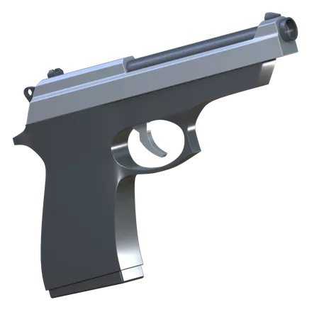Weapon Hand Gun 3 D Icon Military Equipment Illustration 3D Icon