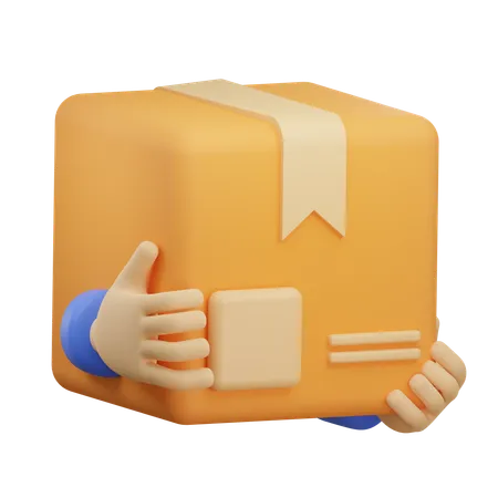 Hand hält Paket  3D Icon