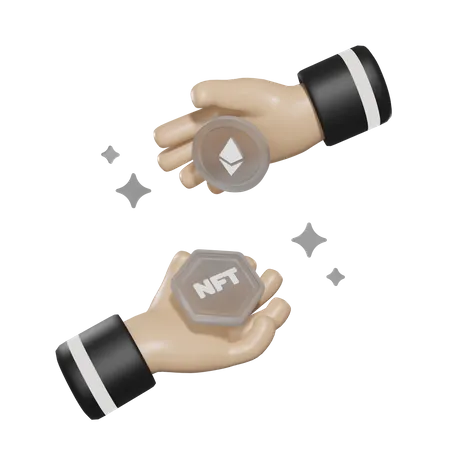 Handhandel NFT  3D Icon