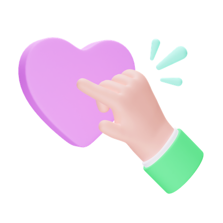 Handklick, Liebe  3D Icon