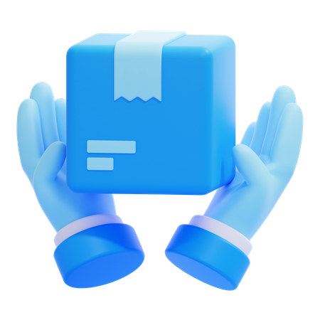 Hands and Box  3D Icon