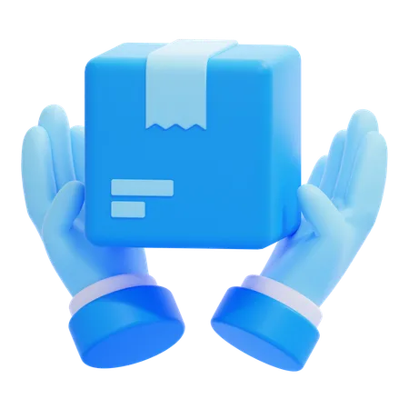 Hands and Box  3D Icon
