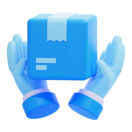 Hands and Box  3D Icon