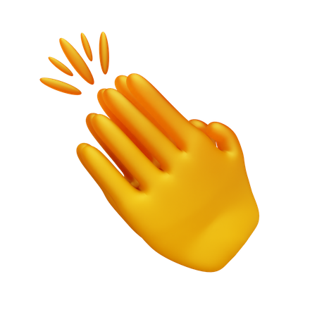 Hands Clap Gesture  3D Icon