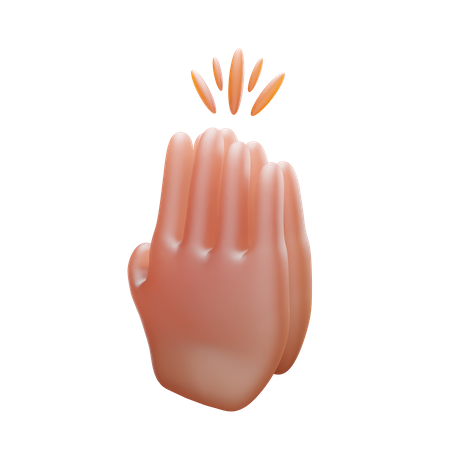 Hands Clap Gesture  3D Icon