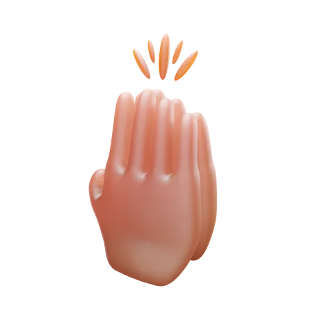 Hands Clap Gesture  3D Icon