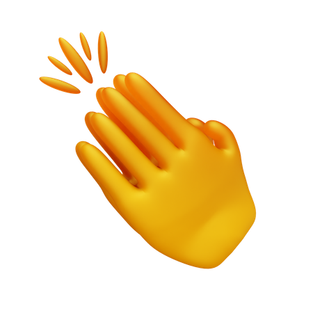 Hands Clap Gesture  3D Icon
