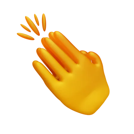 Hands Clap Gesture  3D Icon