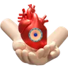 Hands Holding Artificial Heart