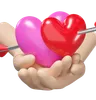 Hands Holding Couple Hearts