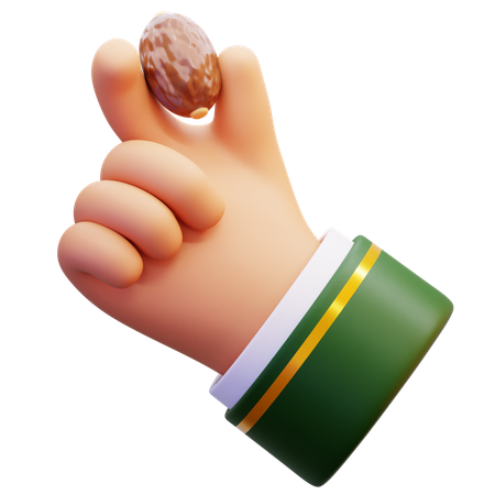 Hands Holding Dates Fruit  3D Icon