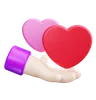 Hands holding heart