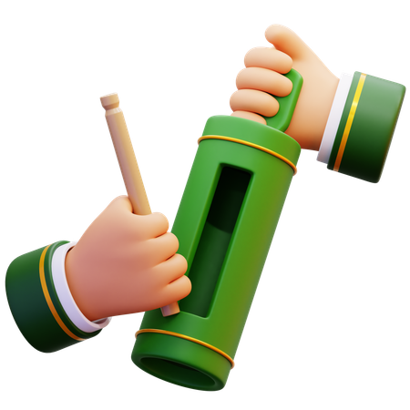 Hands Holding Kentongan  3D Icon