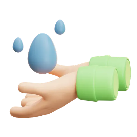 Hands Juggling Eggs  3D Icon