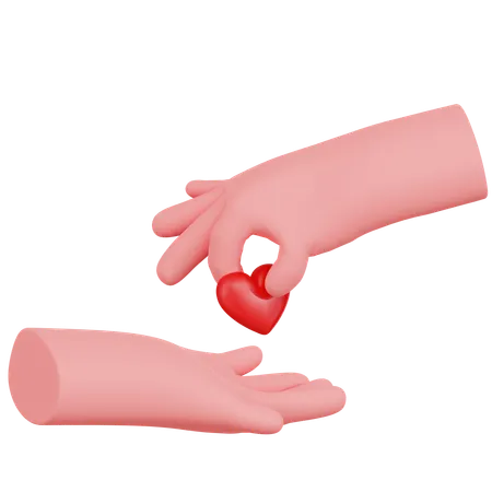Hands Offering A Hearth  3D Icon