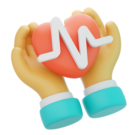 Hands On Heartbeat  3D Icon
