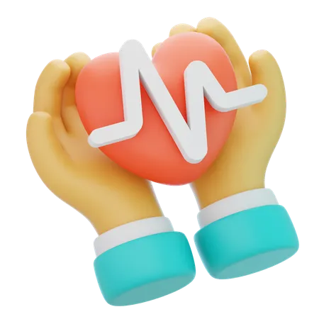 Hands On Heartbeat  3D Icon