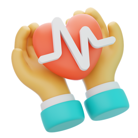 Hands On Heartbeat  3D Icon