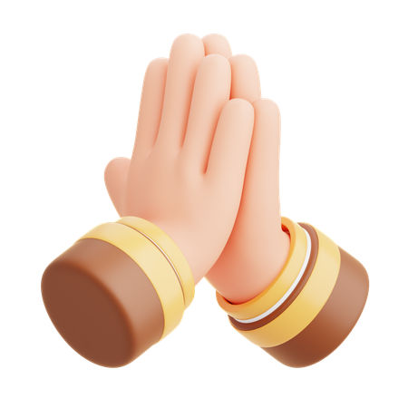 Hands Raised Supplication Ramadan Blessings  3D Icon