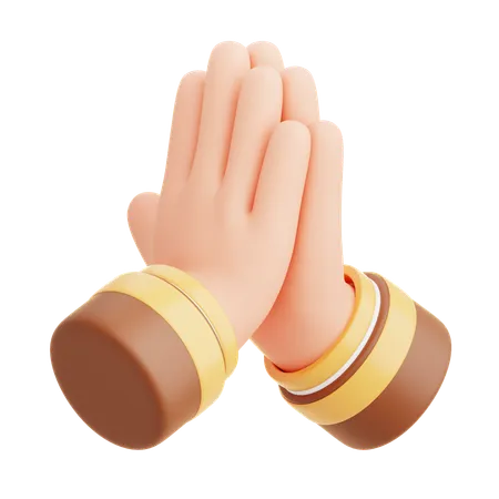 Hands Raised Supplication Ramadan Blessings  3D Icon