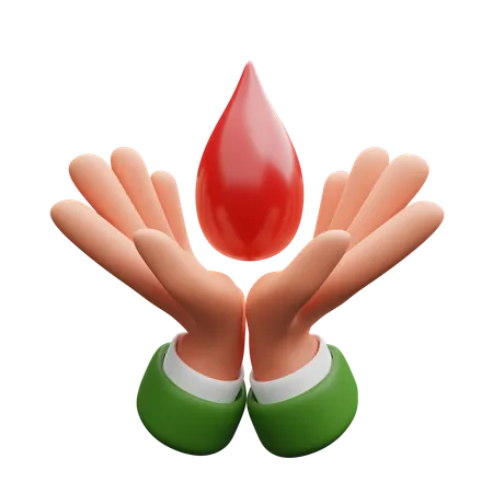 Hands With Blood  3D Icon
