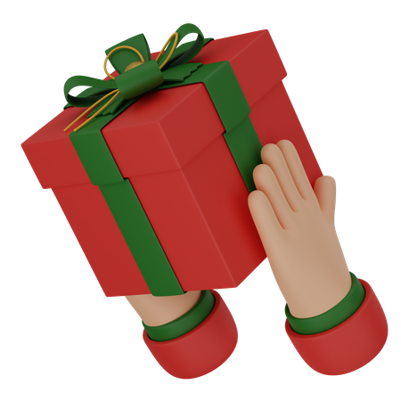 Hands With Gift Box  3D Icon