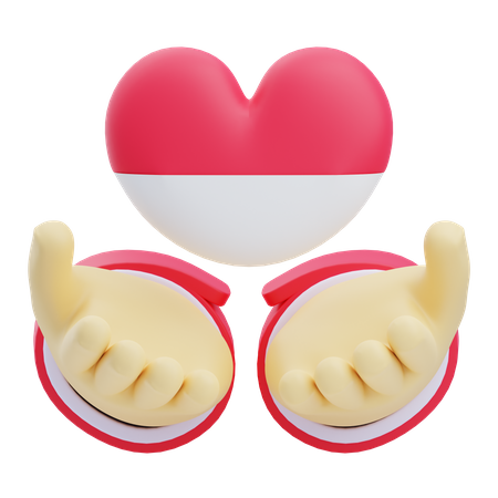 Hands With Heart  3D Icon
