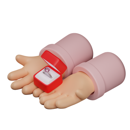 Hands with ring  3D Icon