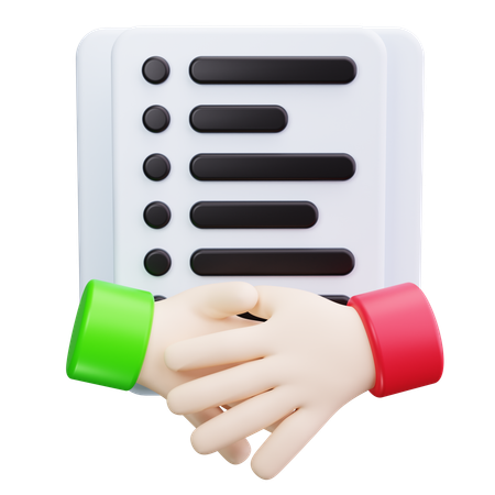 Handshake Agreement  3D Icon