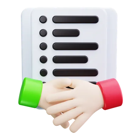 Handshake Agreement  3D Icon