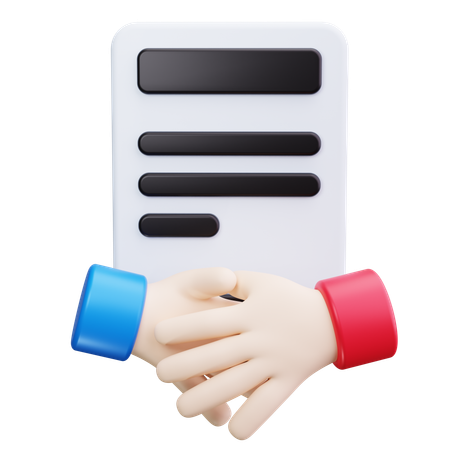 Handshake Agreement  3D Icon