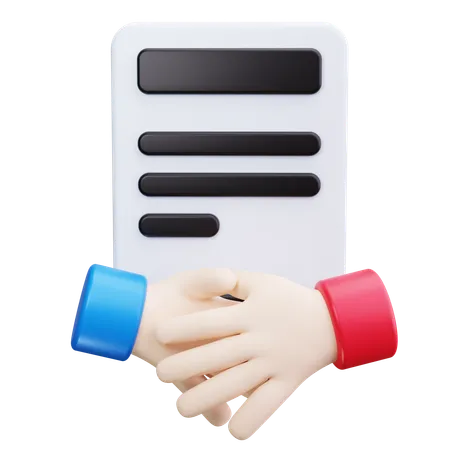 Handshake Agreement  3D Icon