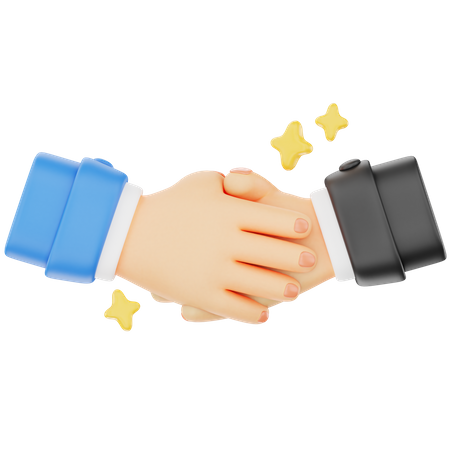 Handshake Agreement Hand Gesture  3D Icon