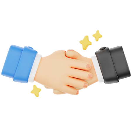 Handshake Agreement Hand Gesture  3D Icon