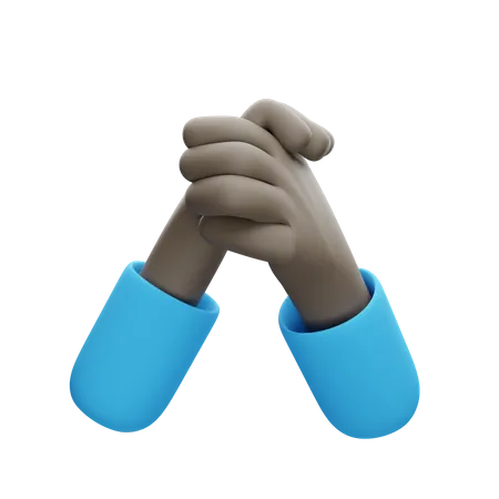 Handshake Gesture  3D Illustration