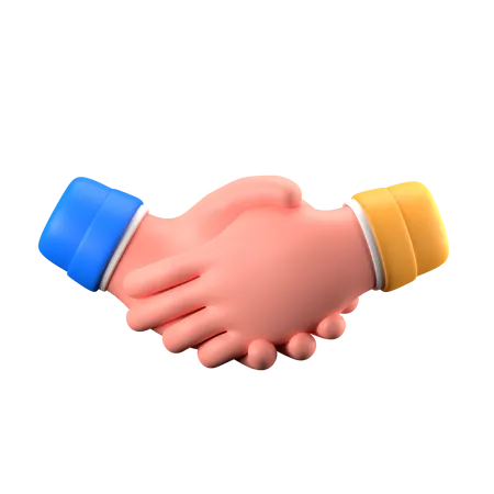 Handshake Hand Gesture  3D Icon