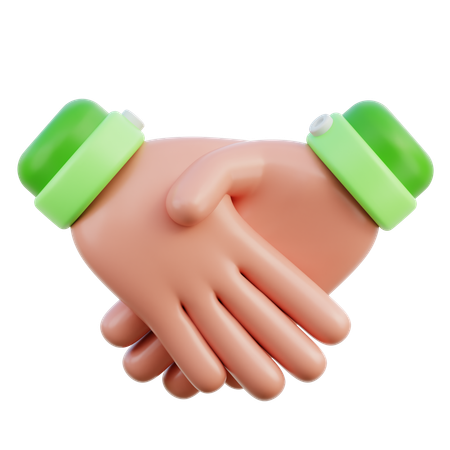 Handshake Hand Gesture  3D Icon