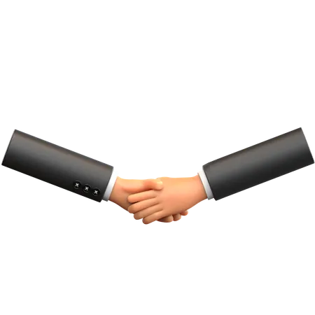 Handshake Hand Gesture  3D Icon