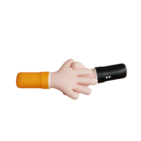 Handshake Hand Gesture  3D Icon