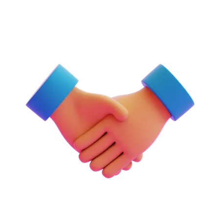 Handshake Hand Gesture  3D Icon