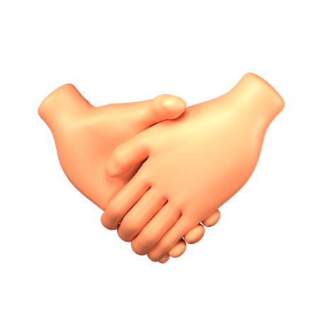 Handshake hand gesture  3D Icon