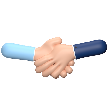 Handshake Hand Gesture  3D Icon