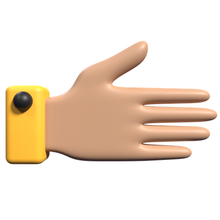 Handshake Hand Gesture  3D Icon