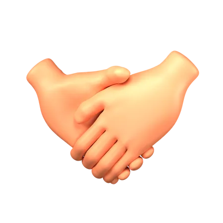 Handshake hand gesture  3D Illustration