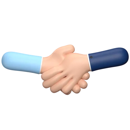 Handshake Hand Gesture  3D Illustration